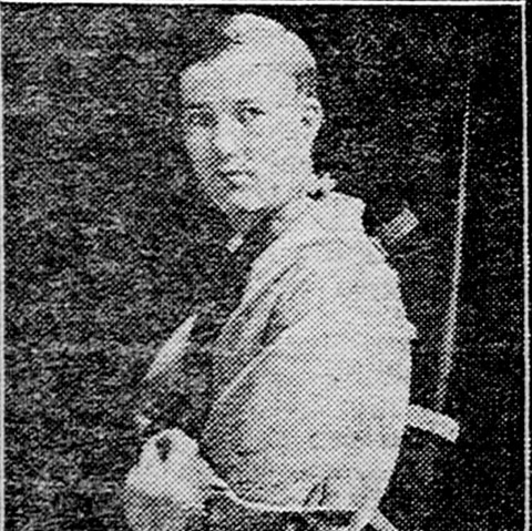 John H. Oaks in shackles, billed as Oaks, English Wizard